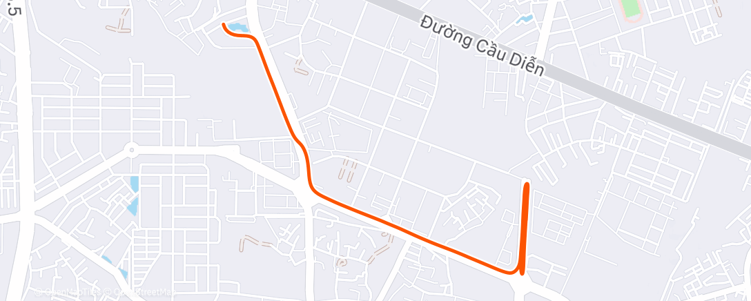 Map of the activity, Morning Run