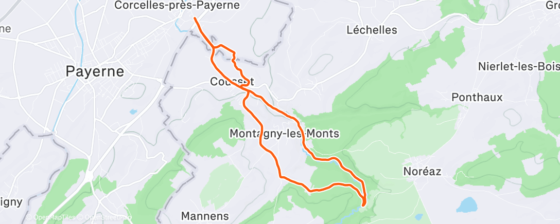Map of the activity, Les patounes dans la neige et un run féerique avec les copines 💕❄️