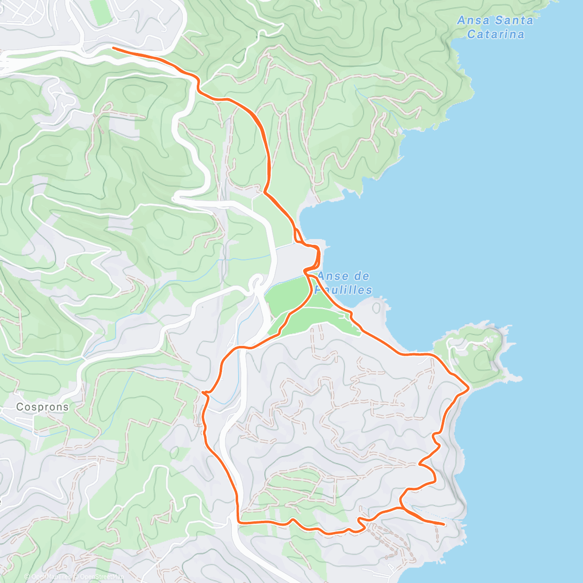 Map of the activity, Morning Run#de Munt a Mar😍