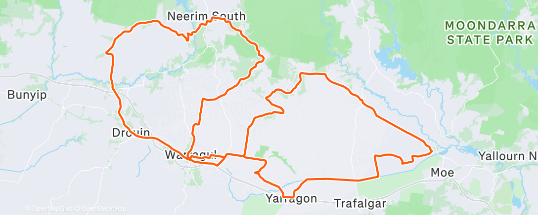 Map of the activity, Morning Ride