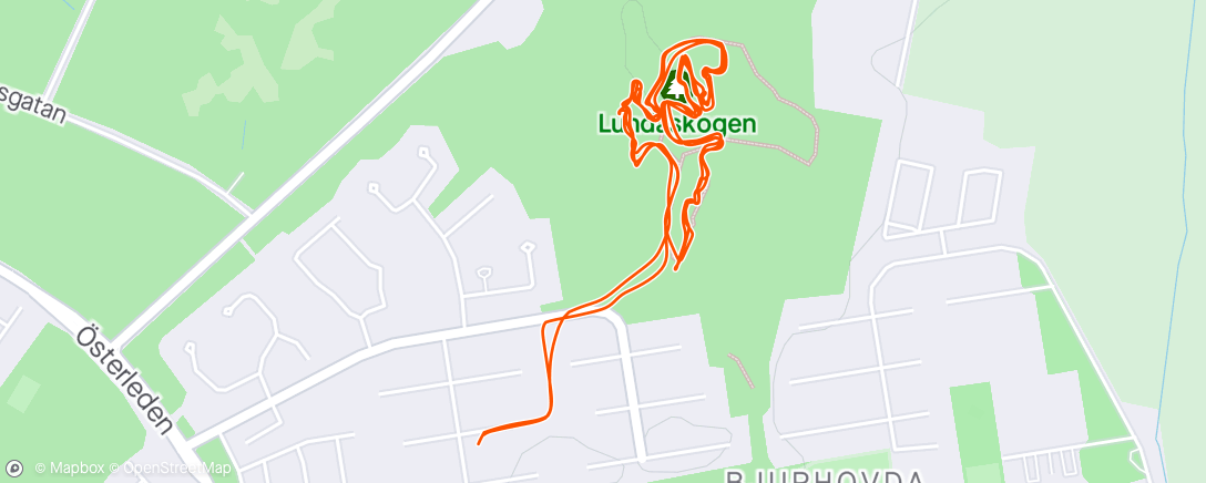Map of the activity, Västerås - Cycle - Cyclemeter