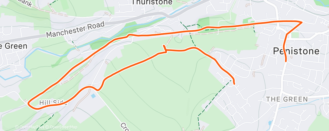 Map of the activity, Afternoon Run