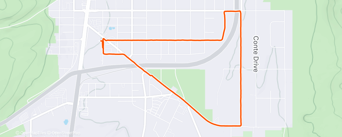Map of the activity, Morning Run