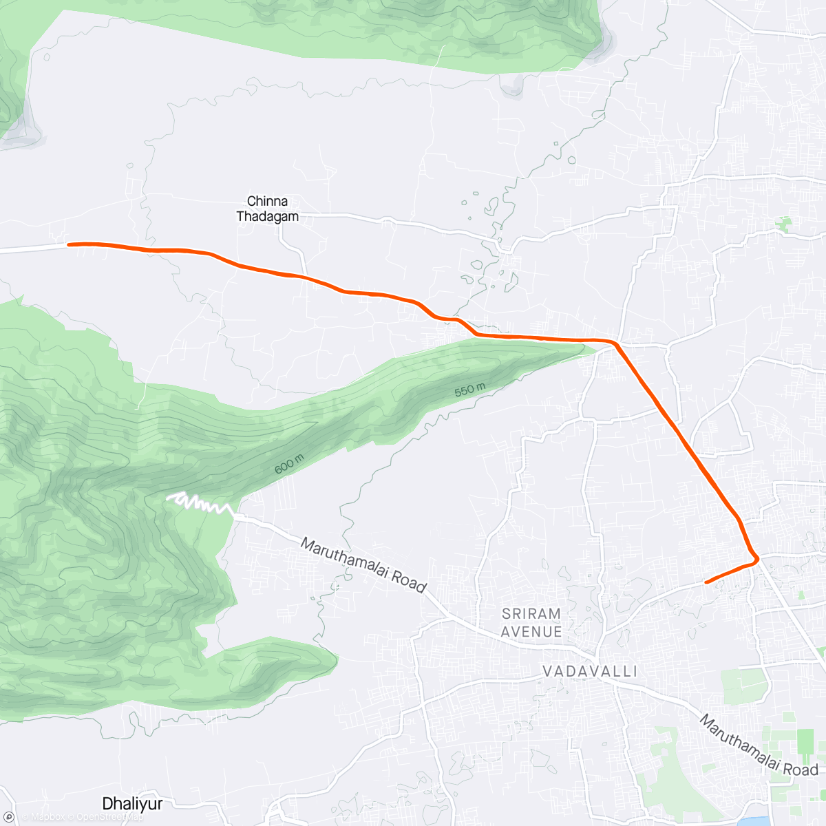 アクティビティ「Anaikatti Road」の地図