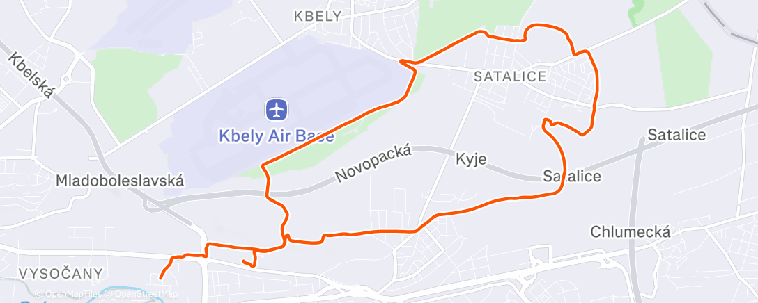 Map of the activity, Morning Run