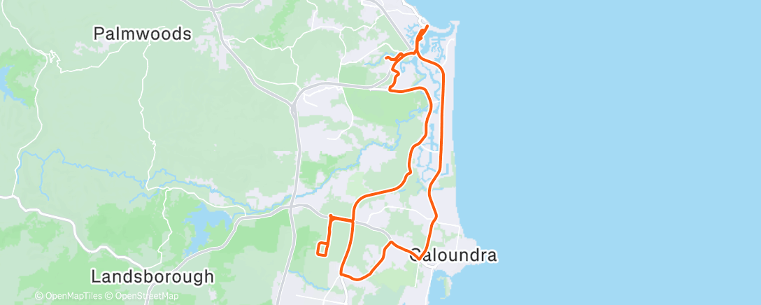 Map of the activity, Cycling