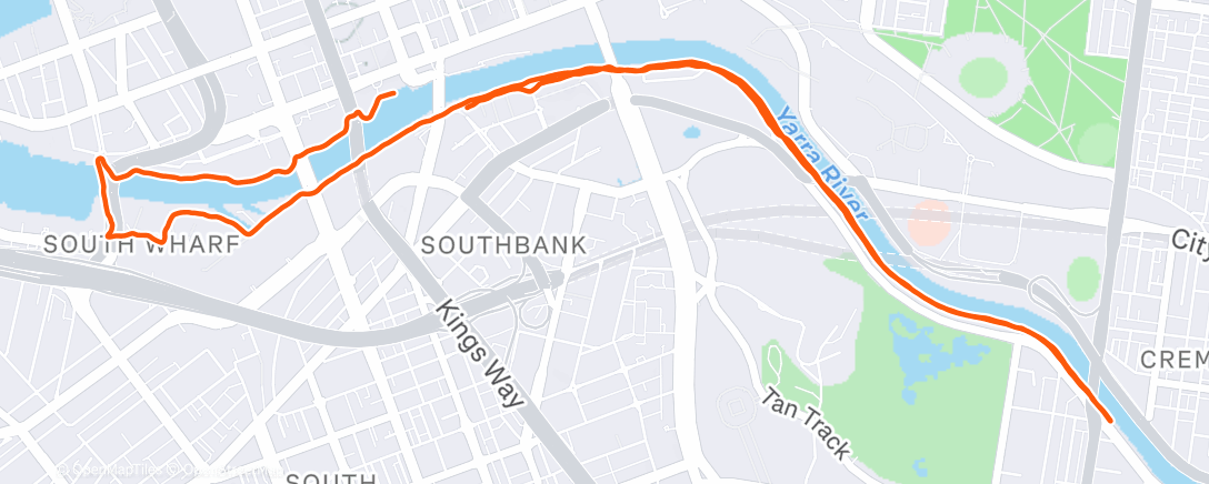 Map of the activity, Morning Run