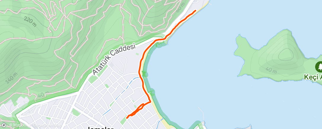 Map of the activity, Evening Walk