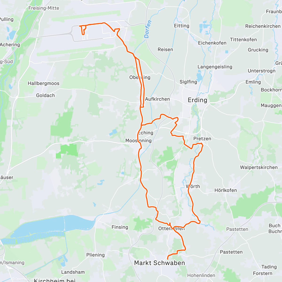 Map of the activity, Airportrunde