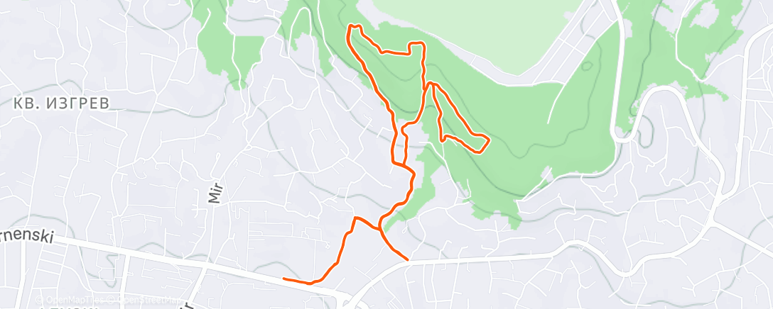 Map of the activity, ⛅ Варна Morning Trail Run