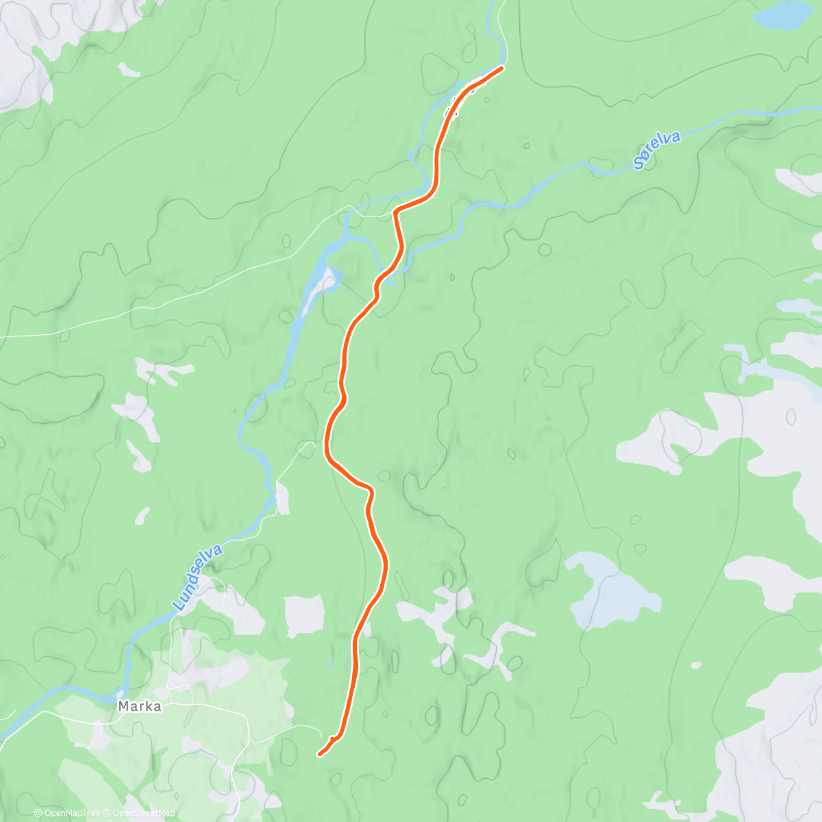 Map of the activity, Afternoon Nordic Ski