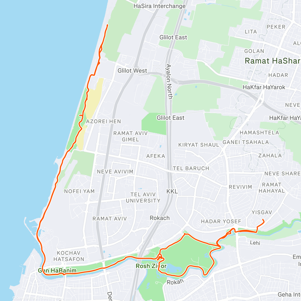 Map of the activity, To the sea with Yuval