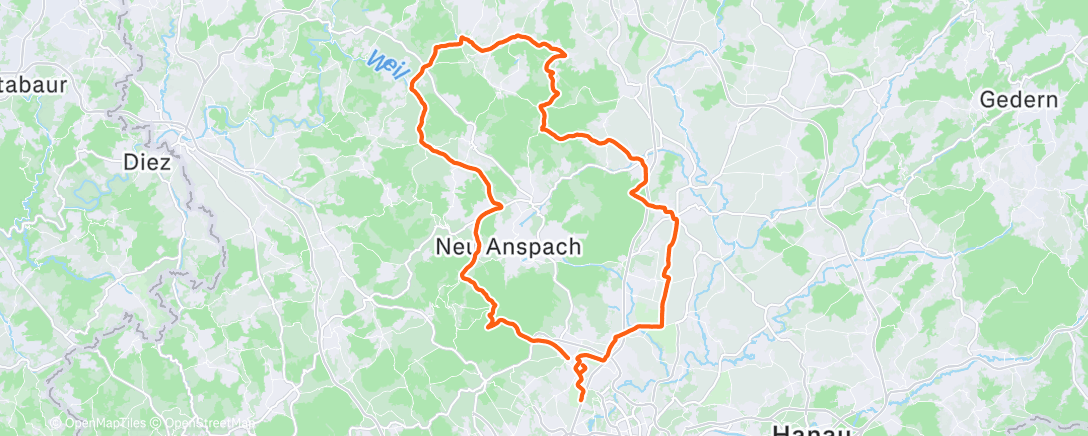 Map of the activity, Fahrt am Morgen