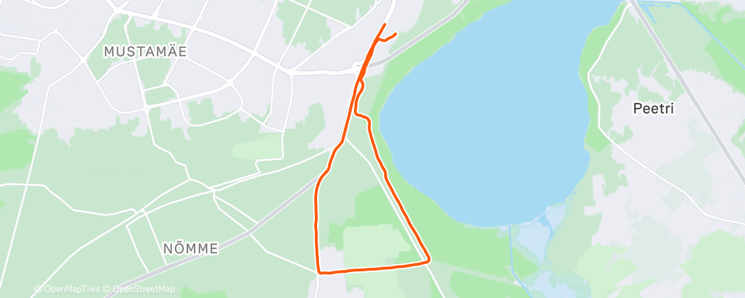 Map of the activity, Course à pied dans l'après-midi