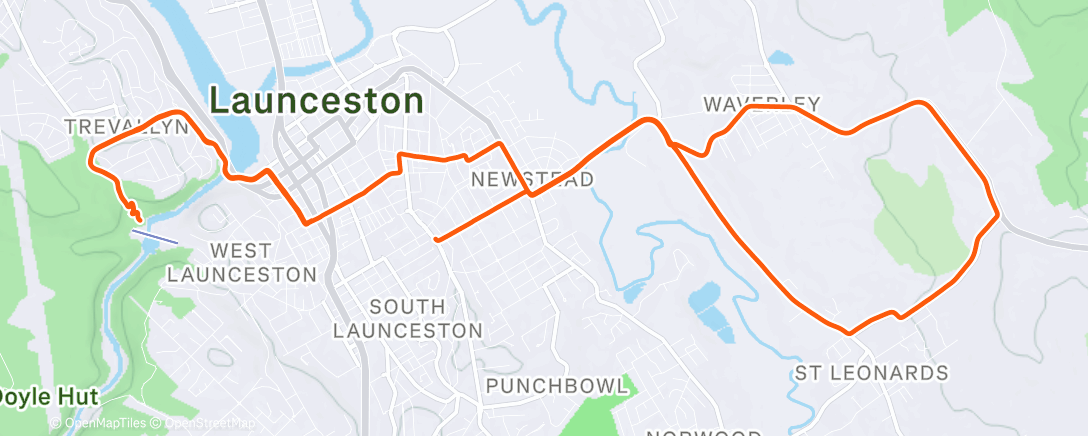 Mapa de la actividad (Afternoon Ride)