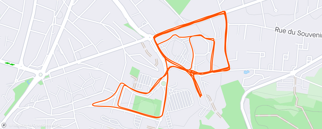 Map of the activity, Course à pied le matin