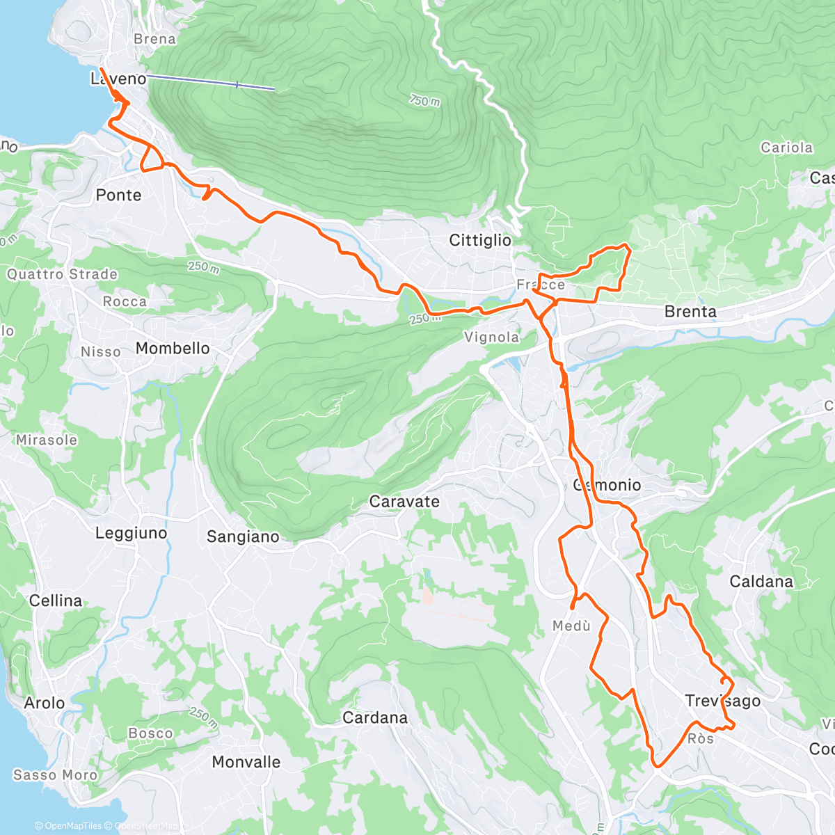 Map of the activity, Giretto al lago con la family