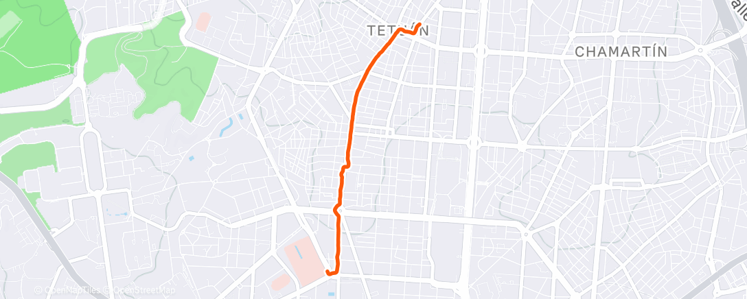 Карта физической активности (Night Run)