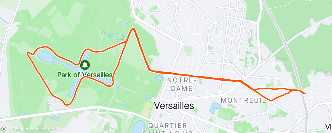 Karte der Aktivität „Versailles en rythme”