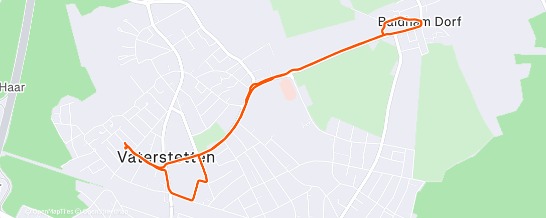 Map of the activity, Lauf am Morgen