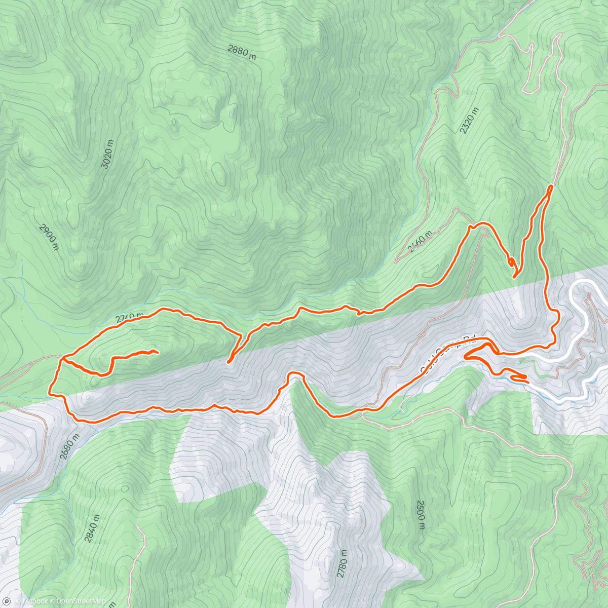 Map of the activity, Legs didn’t have it today