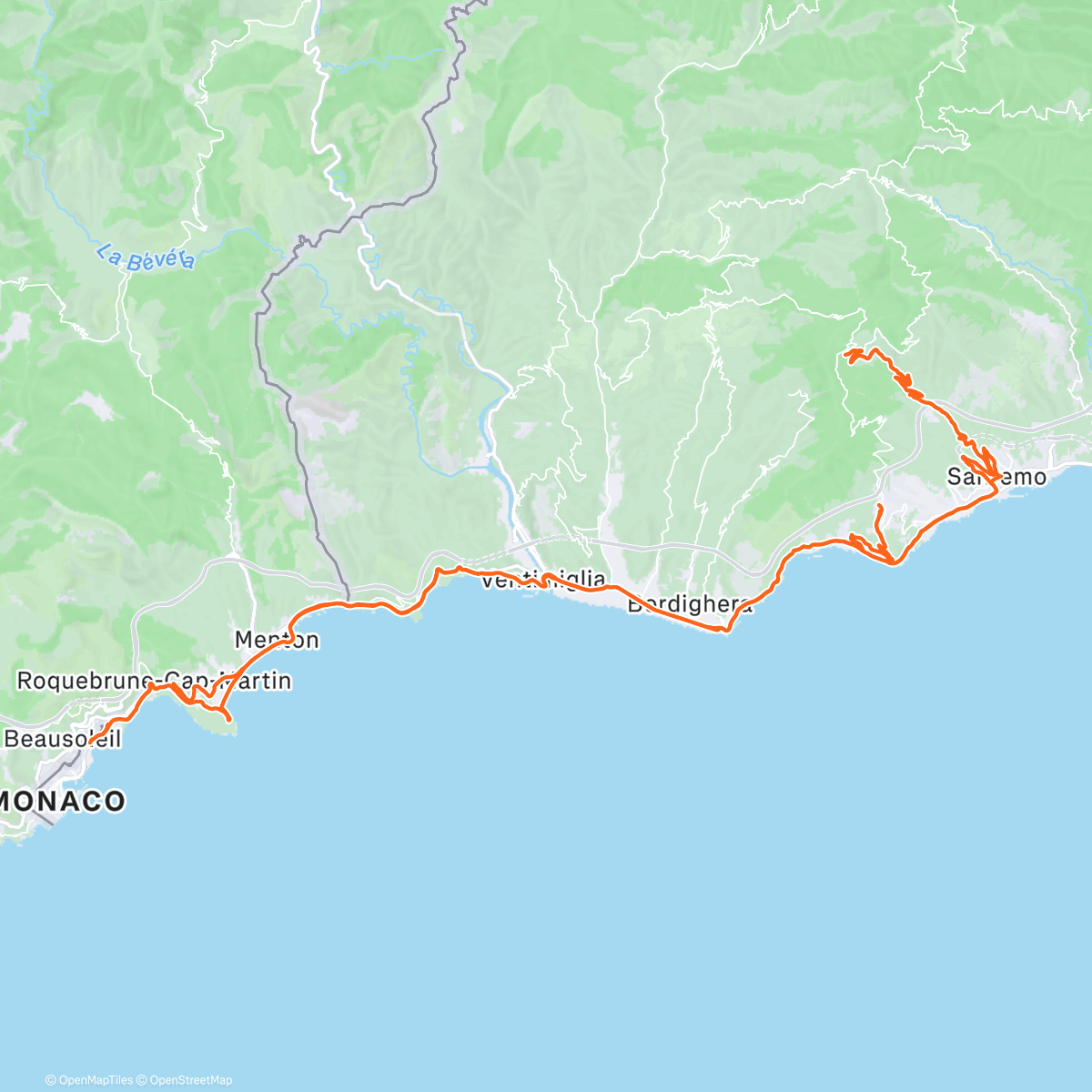 Mappa dell'attività Cycling