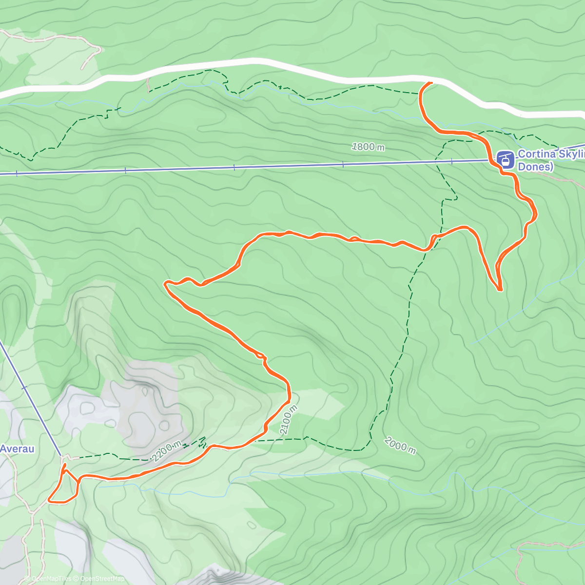Map of the activity, Morning Ski Tour
