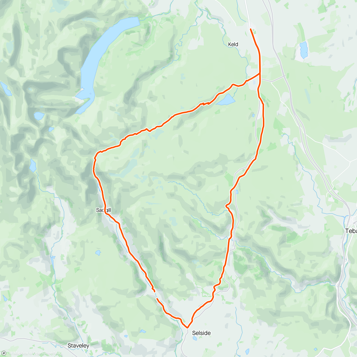 Map of the activity, Gatesgarth or bust.
