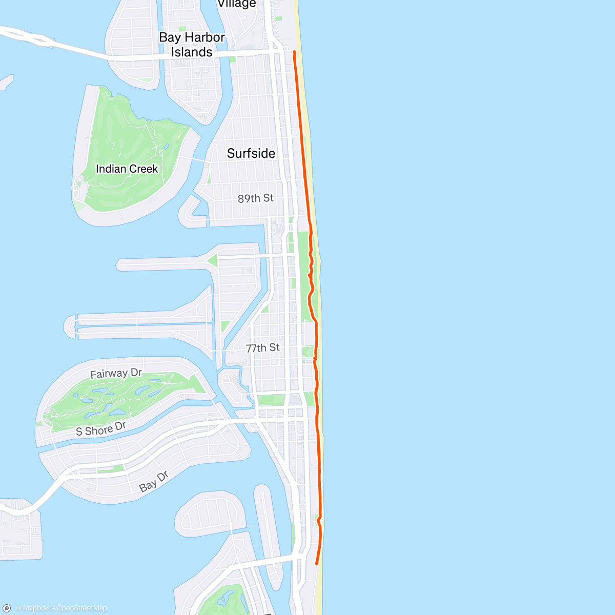 Map of the activity, Morning Run