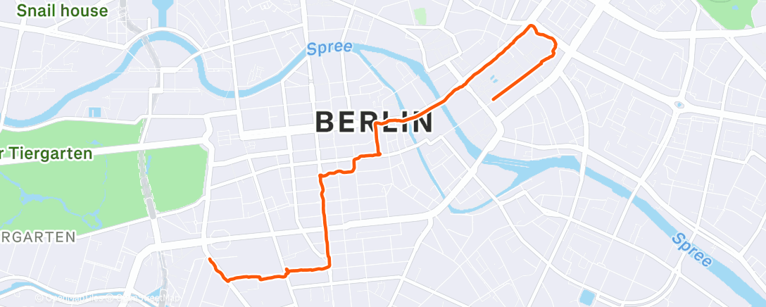 Map of the activity, Berlin spaziergang