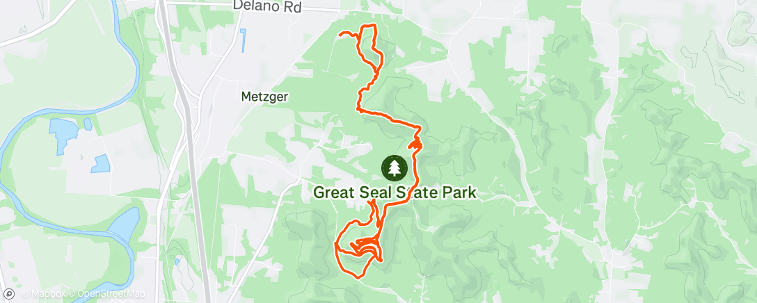 Map of the activity, Morning Trail Run