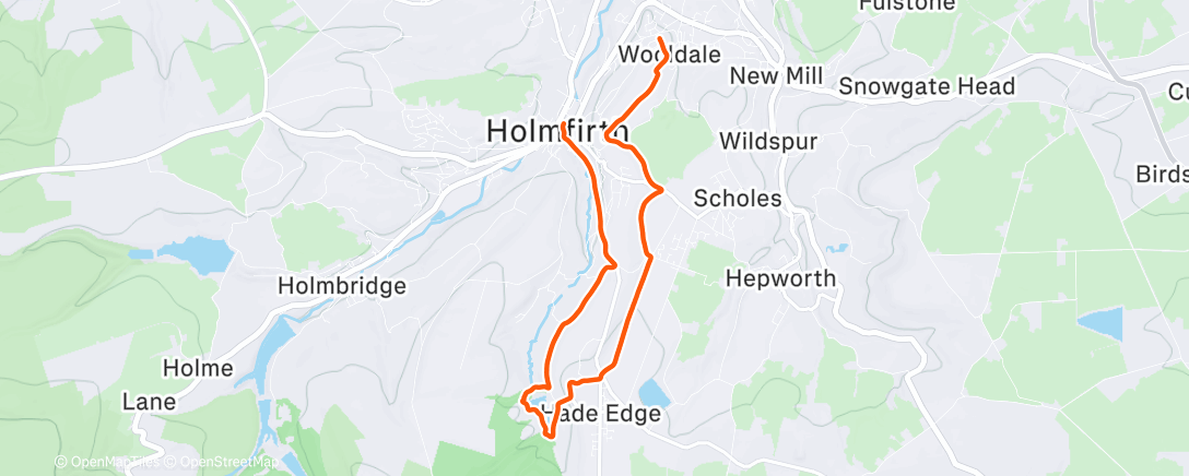 Map of the activity, Morning Run