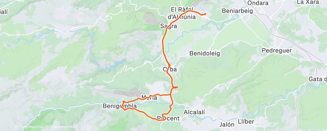 Map of the activity, Morning Ride