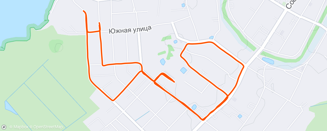 Map of the activity, Evening Run