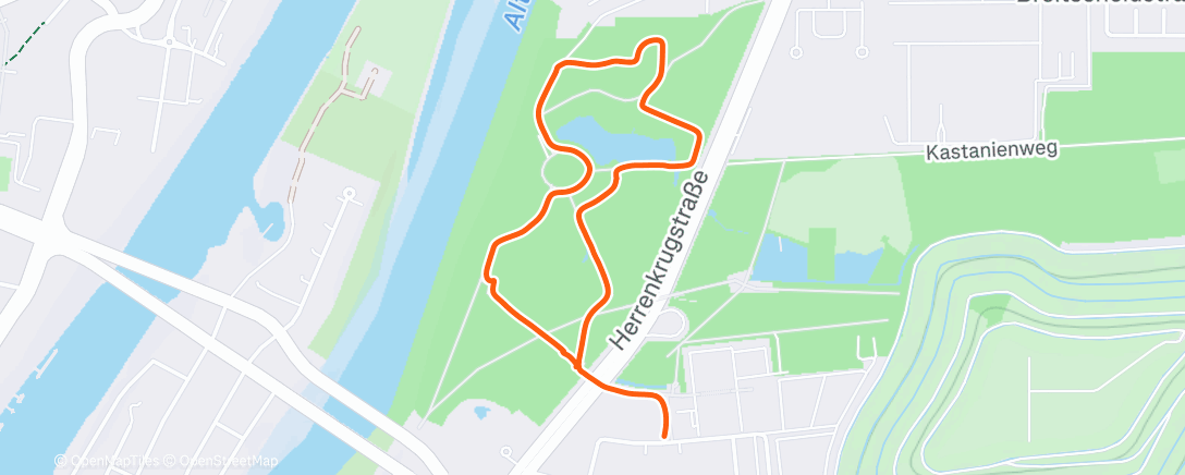 Map of the activity, Afternoon Walk
