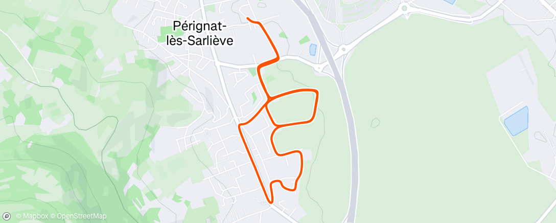 Map of the activity, Trail dans l'après-midi