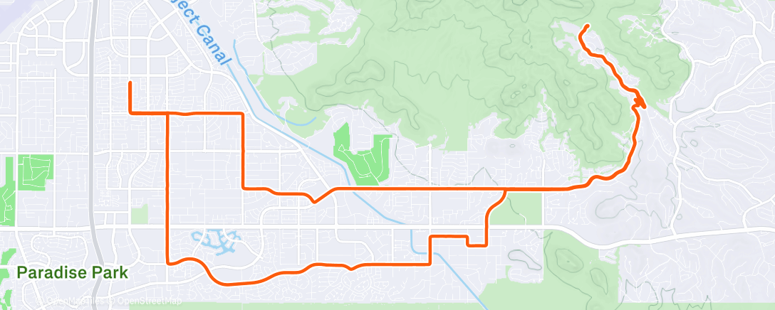 Map of the activity, Morning Ride