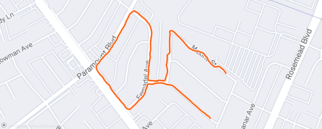 Map of the activity, Morning Walk