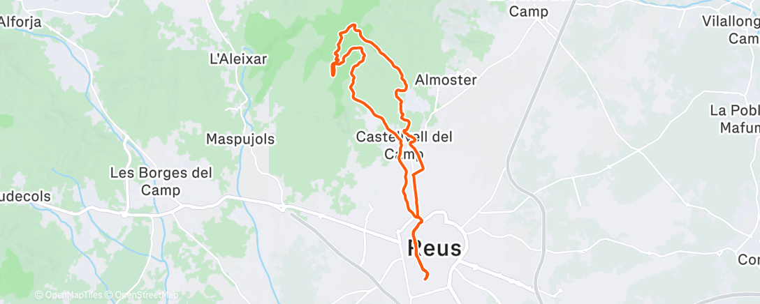 Map of the activity, Morning Trail Run