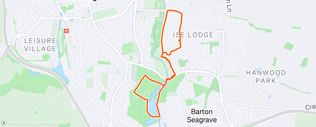 Map of the activity, Afternoon Run  Progressive mix last 1m @tempo