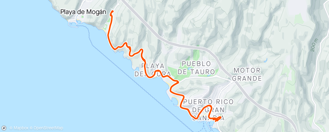 Map of the activity, Evening Intervals: Just some coastal surges 🚴