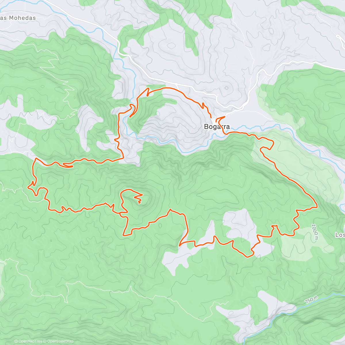 Map of the activity, 50KM A BOGARRA Y EL SEGOVIANO POR NAVIDAD