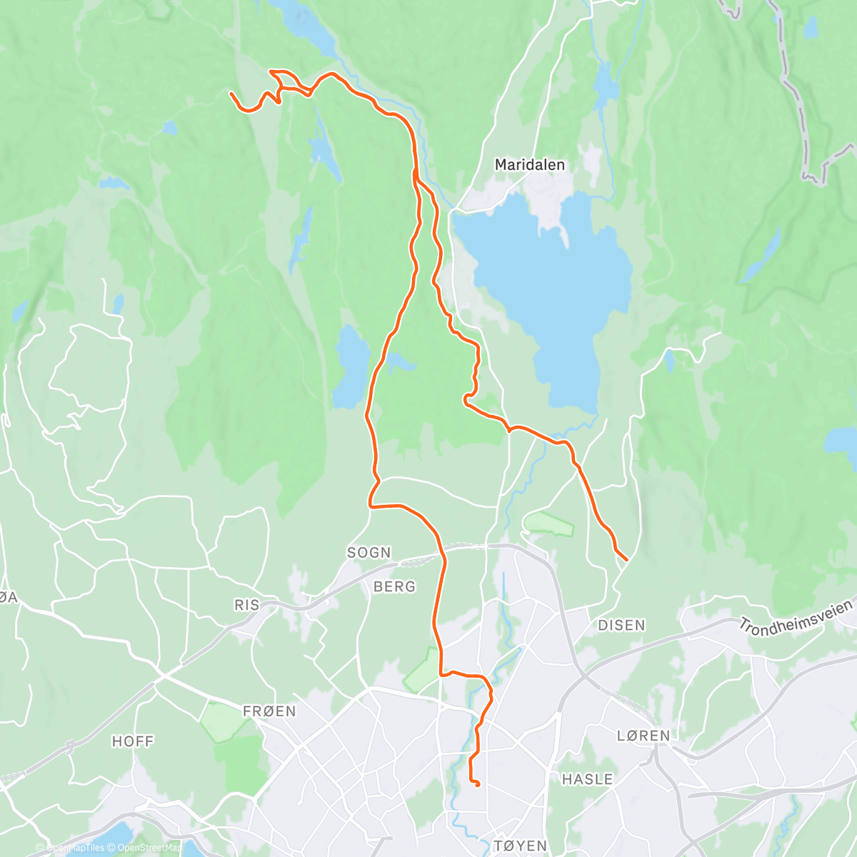Map of the activity, 3. desember - ODP gravel and breakfast club 🎄🎄🎄