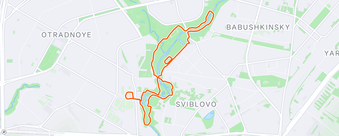 Map of the activity, Morning Run