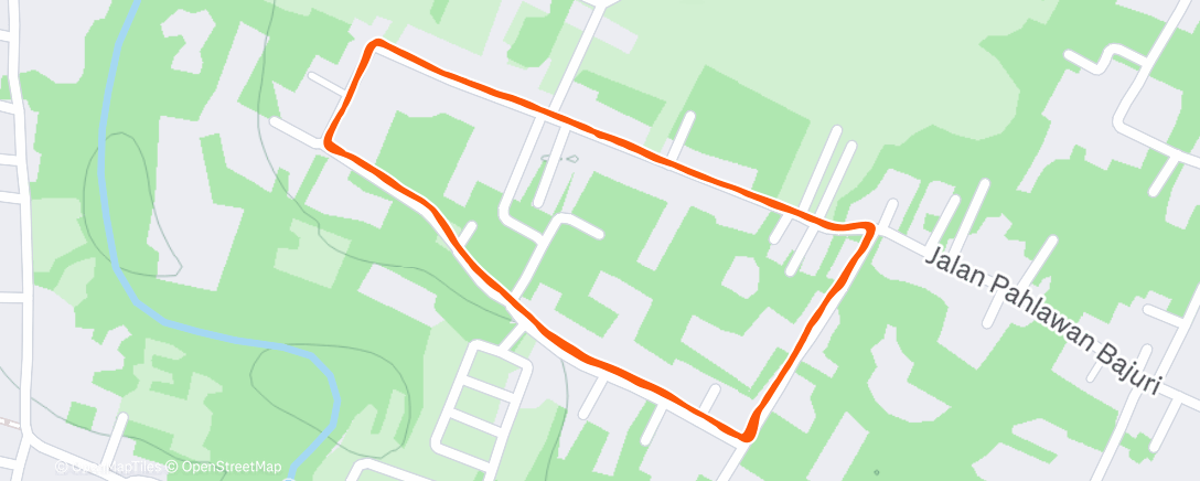 Map of the activity, Lari Kamis