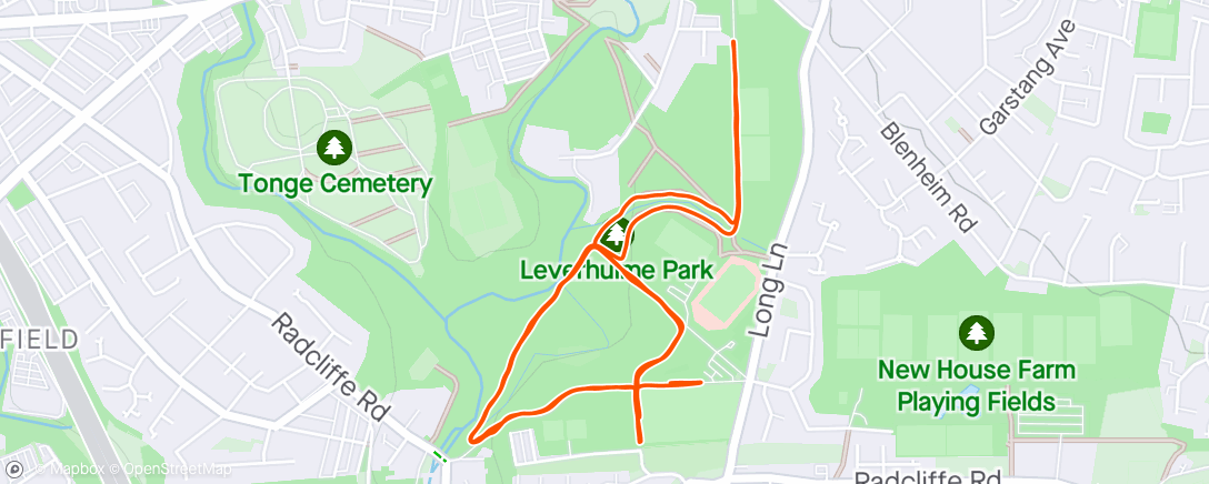 Map of the activity, Bolton Parkrun #104