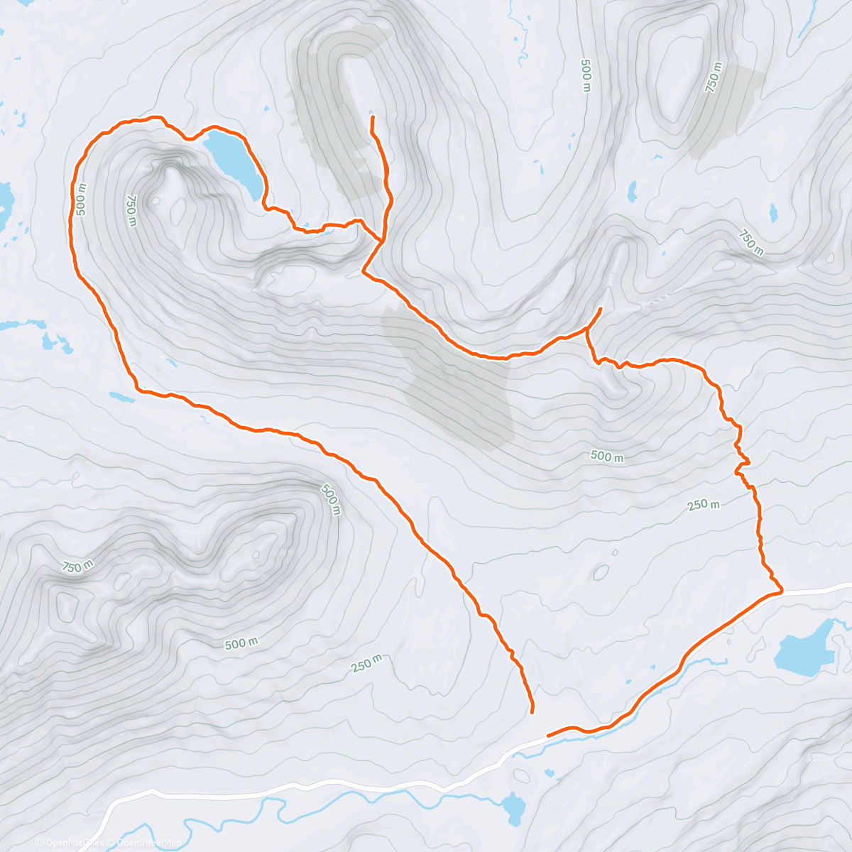 Map of the activity, Morning Trail Run