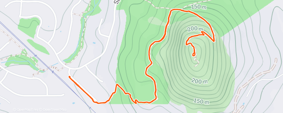 Map of the activity, Afternoon Hike