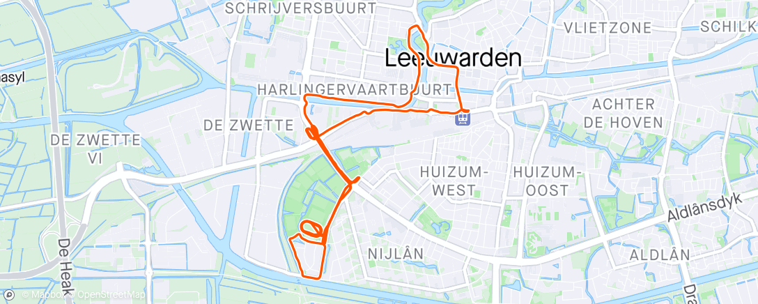 Map of the activity, Evening Run