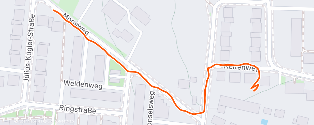 Map of the activity, Abendspaziergang
